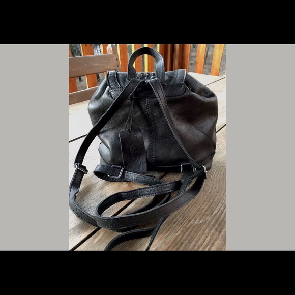 Freebird by Steven Black Leather Bag Backpack - Picture 2 of 7